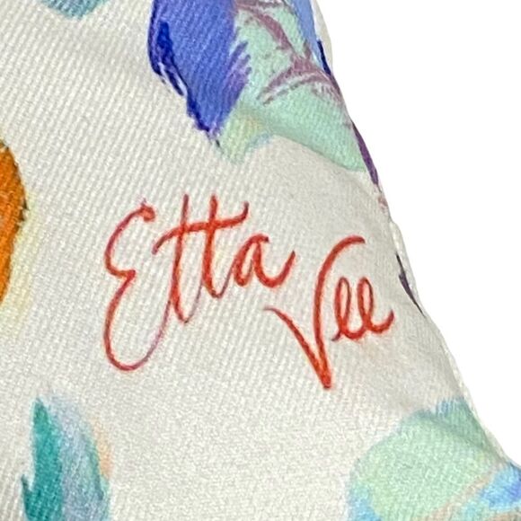 ETTA VEE - COLORFUL ABSTRACT PATTERN PILLOW - 18” x 18” - EXCELLENT CONDITION - Picture 1 of 5